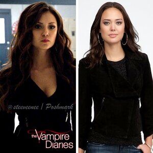 RARE Bebe Emma Suede Jacket ASO Katherine Pierce